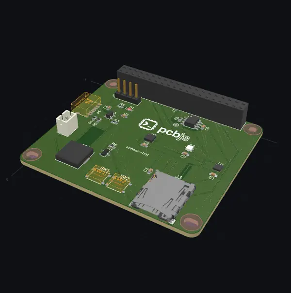 sensor-hat, 3d view